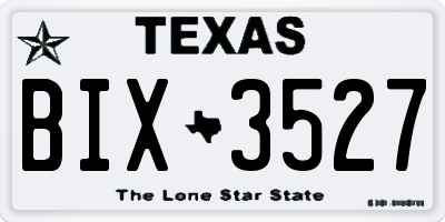 TX license plate BIX3527