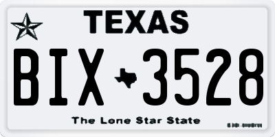 TX license plate BIX3528
