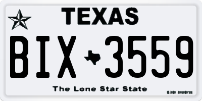 TX license plate BIX3559