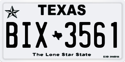 TX license plate BIX3561