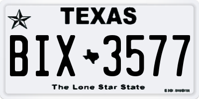 TX license plate BIX3577