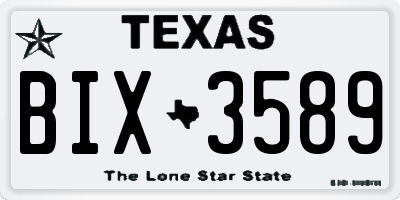 TX license plate BIX3589