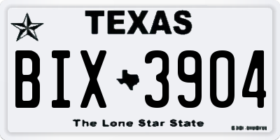 TX license plate BIX3904