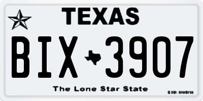 TX license plate BIX3907