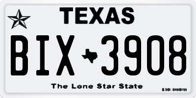TX license plate BIX3908