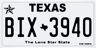 TX license plate BIX3940