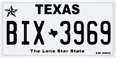 TX license plate BIX3969