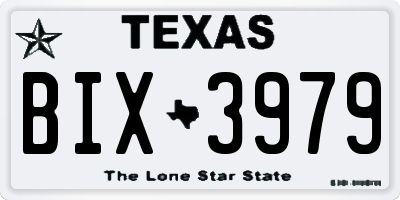 TX license plate BIX3979