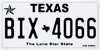 TX license plate BIX4066