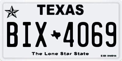 TX license plate BIX4069