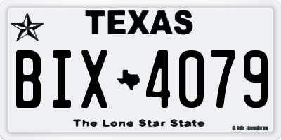 TX license plate BIX4079