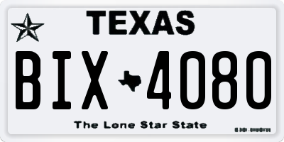 TX license plate BIX4080