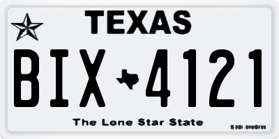 TX license plate BIX4121