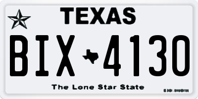 TX license plate BIX4130