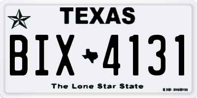 TX license plate BIX4131