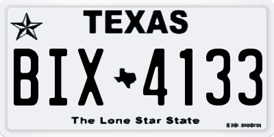 TX license plate BIX4133