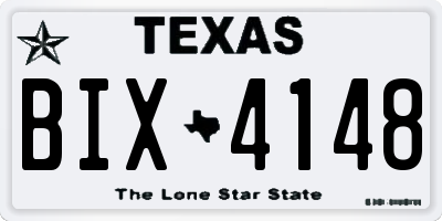 TX license plate BIX4148