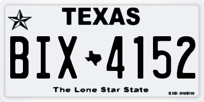 TX license plate BIX4152