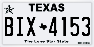 TX license plate BIX4153