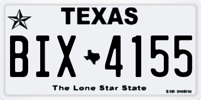 TX license plate BIX4155
