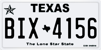 TX license plate BIX4156