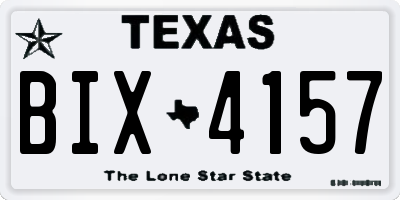 TX license plate BIX4157