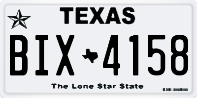 TX license plate BIX4158