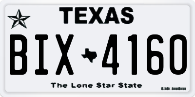 TX license plate BIX4160