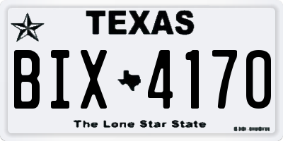 TX license plate BIX4170