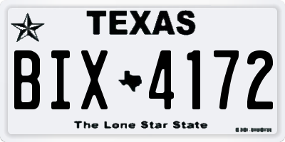 TX license plate BIX4172