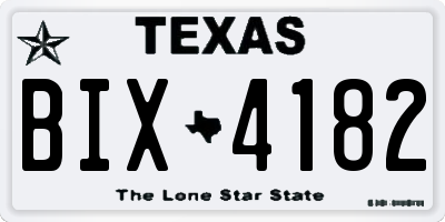 TX license plate BIX4182
