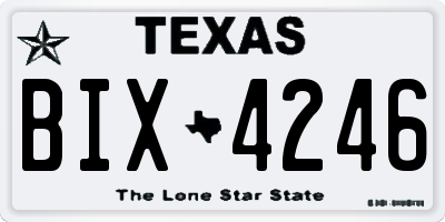 TX license plate BIX4246