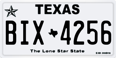 TX license plate BIX4256