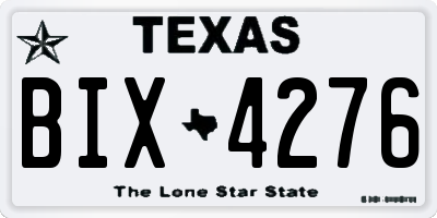 TX license plate BIX4276
