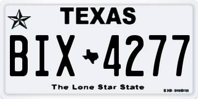 TX license plate BIX4277