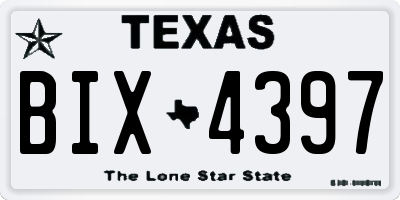 TX license plate BIX4397