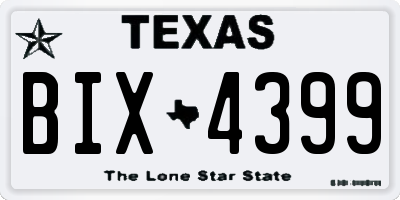 TX license plate BIX4399