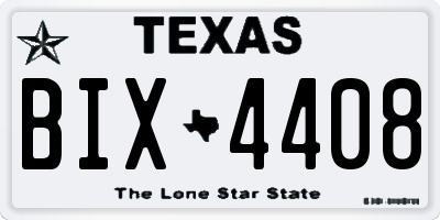 TX license plate BIX4408