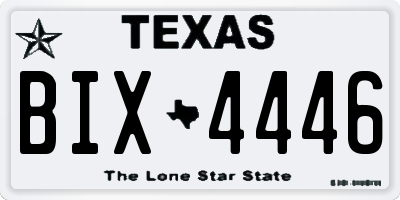 TX license plate BIX4446