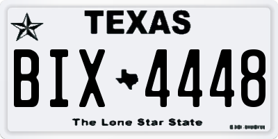 TX license plate BIX4448