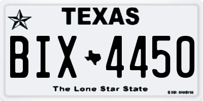 TX license plate BIX4450