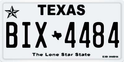 TX license plate BIX4484