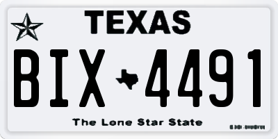 TX license plate BIX4491