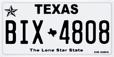 TX license plate BIX4808