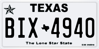 TX license plate BIX4940