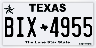 TX license plate BIX4955