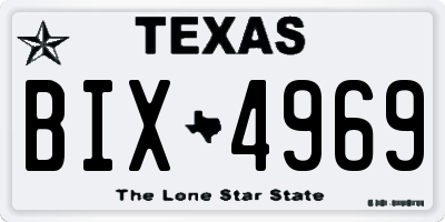 TX license plate BIX4969