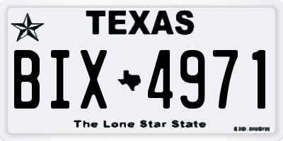 TX license plate BIX4971