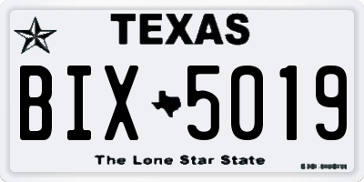 TX license plate BIX5019