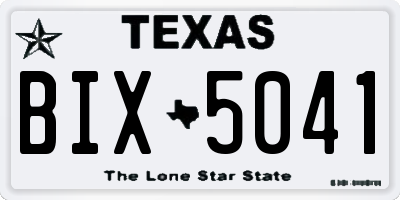 TX license plate BIX5041